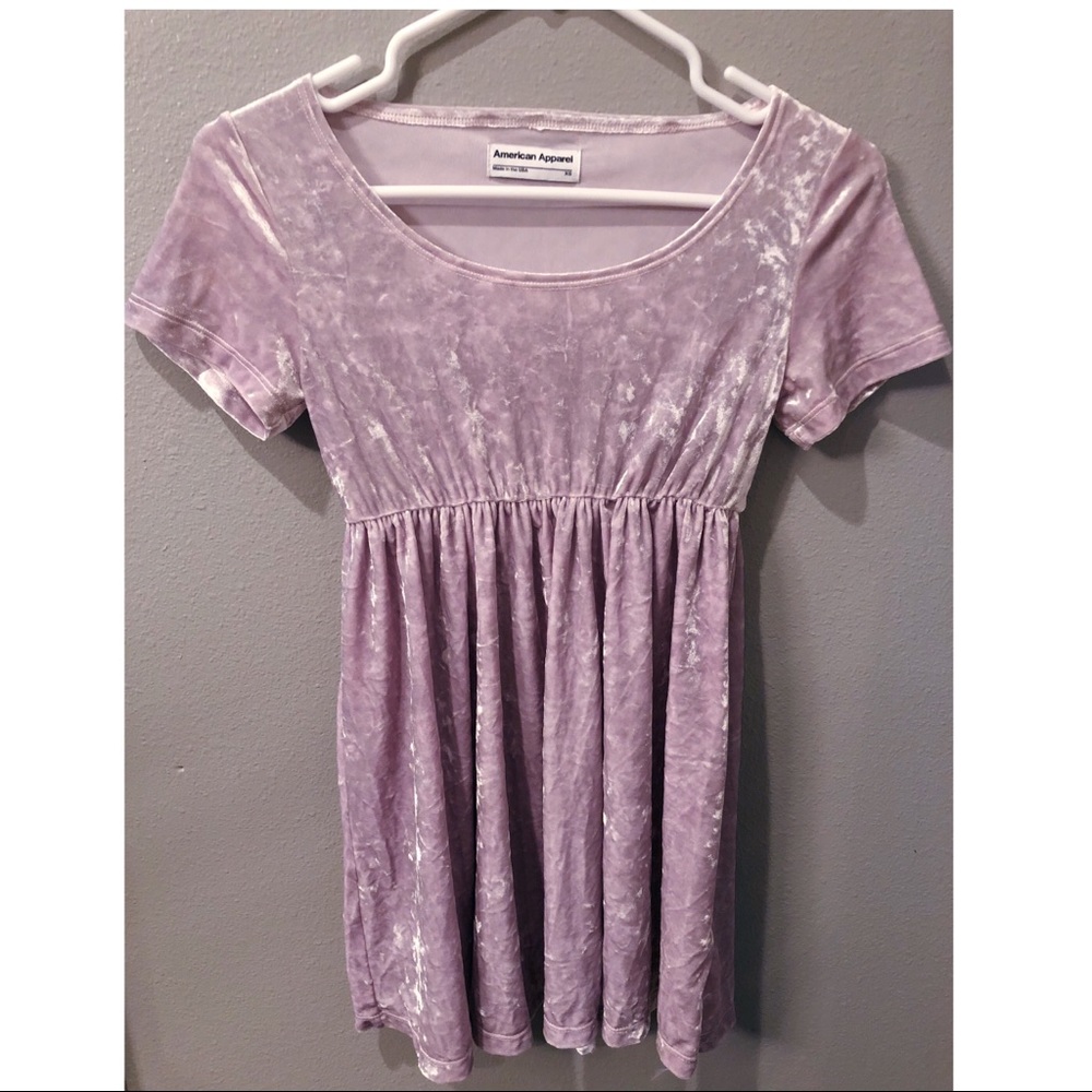 American Apparel velvet babydoll dress